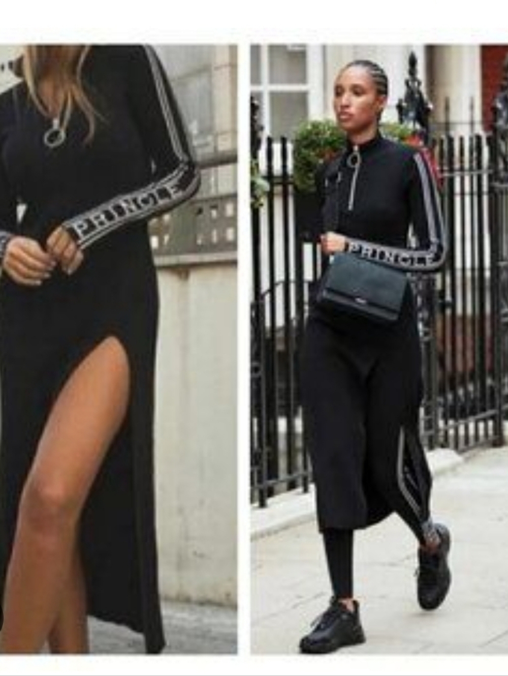 Pringle of Scotland x H&M | Ribbed Knit Turtleneck Midi Dress Black Sz L - Picture 2 of 8